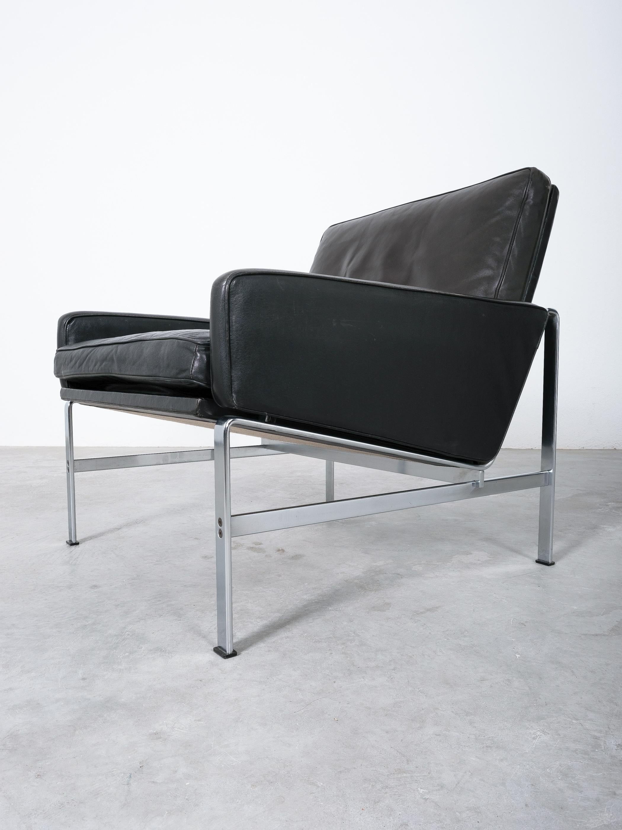 Fabricius & Kastholm Lounge Chairs FK 6720 Black Leather for Kill International 5