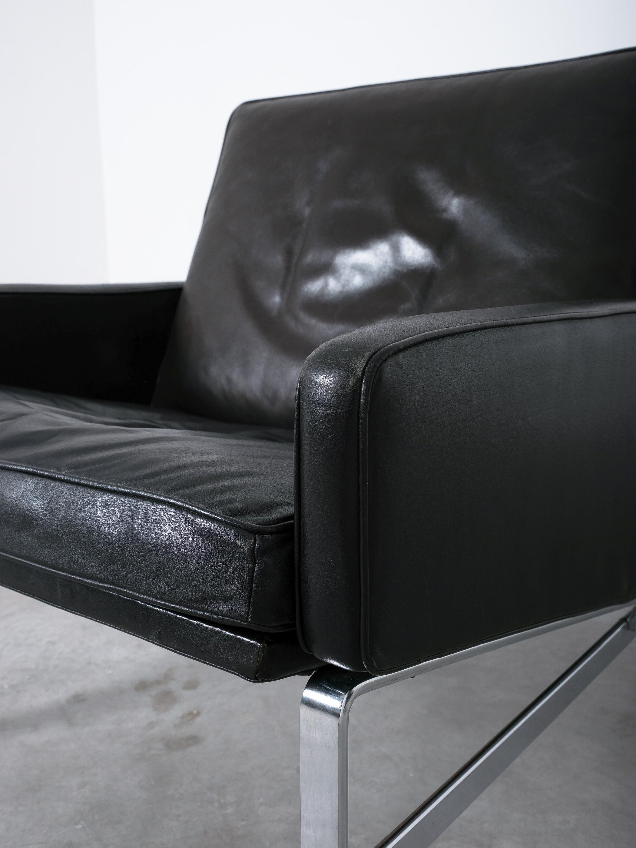 Fabricius & Kastholm Lounge Chairs FK 6720 Black Leather for Kill International 8