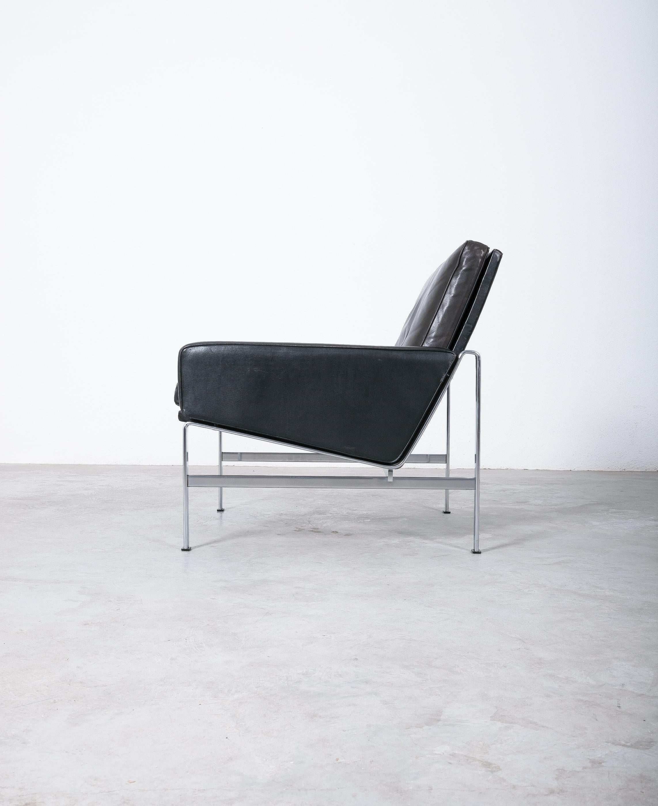 Fabricius & Kastholm Lounge Chairs FK 6720 Black Leather for Kill International 1