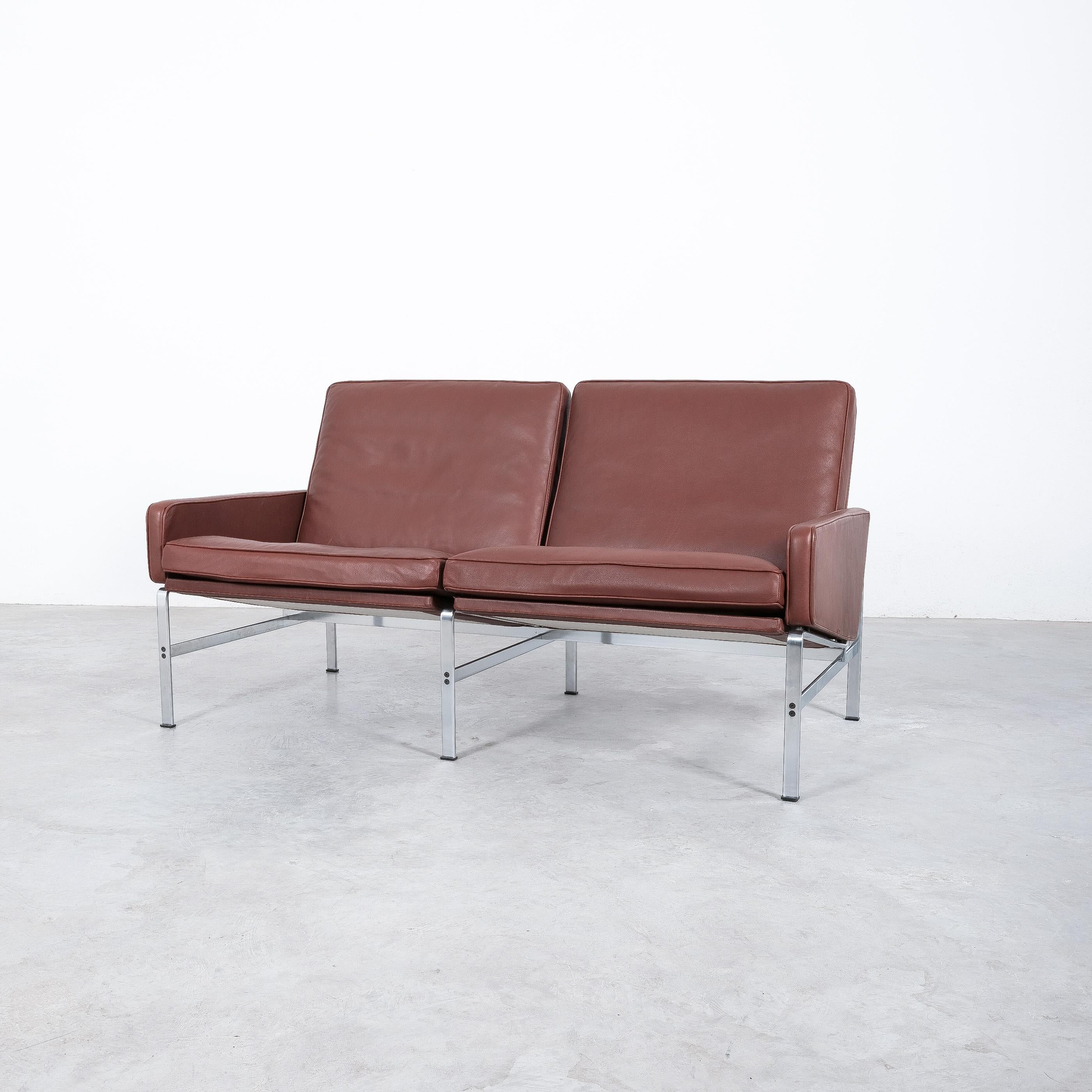 Fabricius & Kastholm Small Lounge Sofa FK 6720 Steel Leather Kill International For Sale 1