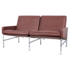 Kleines Lounge-Sofa FK 6720 von Fabricius & Kastholm aus Stahl und Leder Kill International