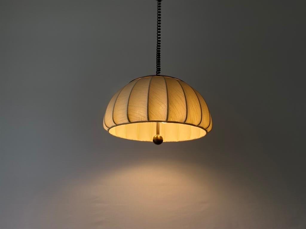 Fabric&Metal Adjustable Counterweight Pendant Lamp by Cosack,  1970s, Germany For Sale 5