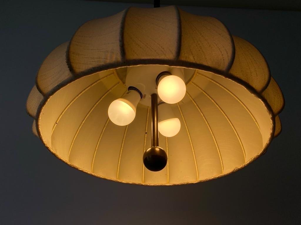 Fabric&Metal Adjustable Counterweight Pendant Lamp by Cosack,  1970s, Germany For Sale 6