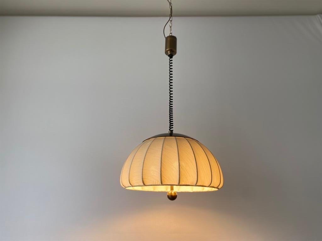 Fabric&Metal Adjustable Counterweight Pendant Lamp by Cosack,  1970s, Germany For Sale 3