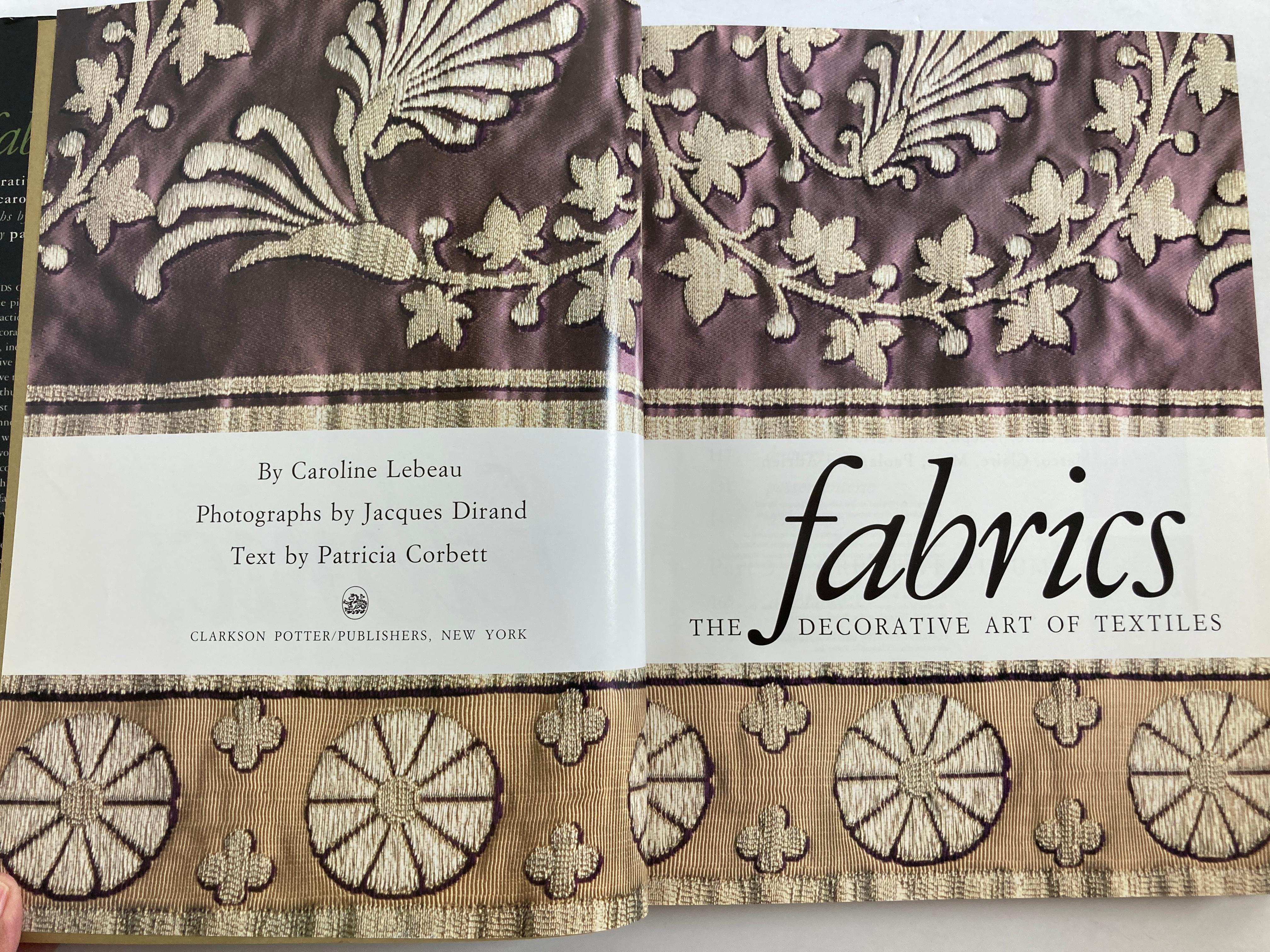 American Classical Fabrics The Decorative Art of Textiles Coffee Table Hardcover Book For Sale