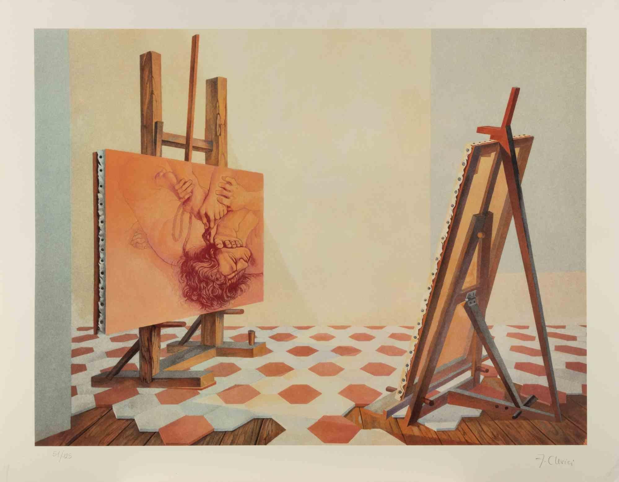 Untitled - Lithograph by Fabrizio Clerici - 1980s