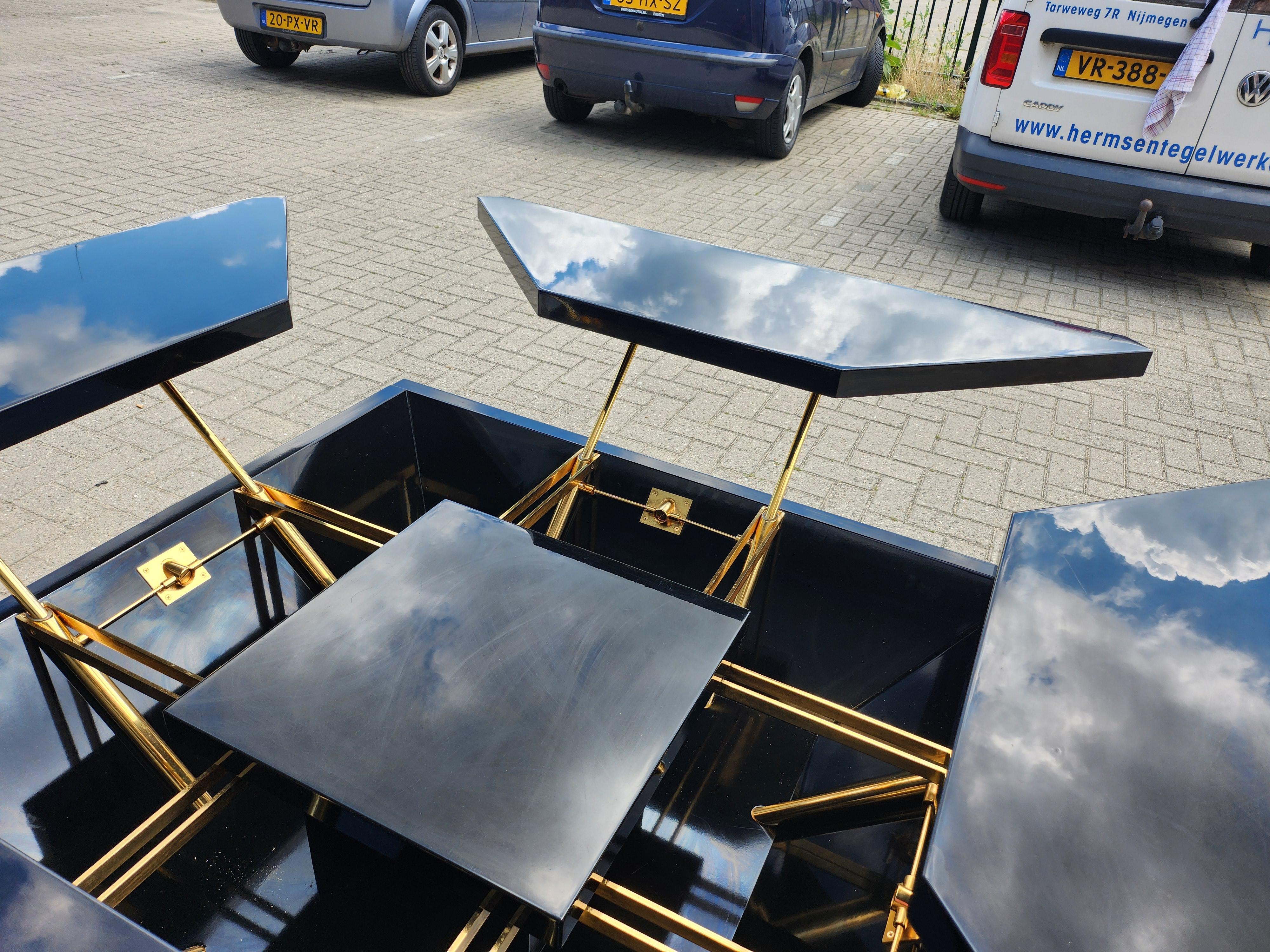 Fabrizio Cocchia Coclea Coffee Table in Lacquered Wood by Maison Jansen, 1971 For Sale 2