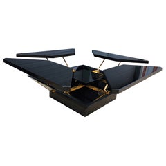Fabrizio Cocchia Coclea Coffee Table in Lacquered Wood by Maison Jansen, 1971