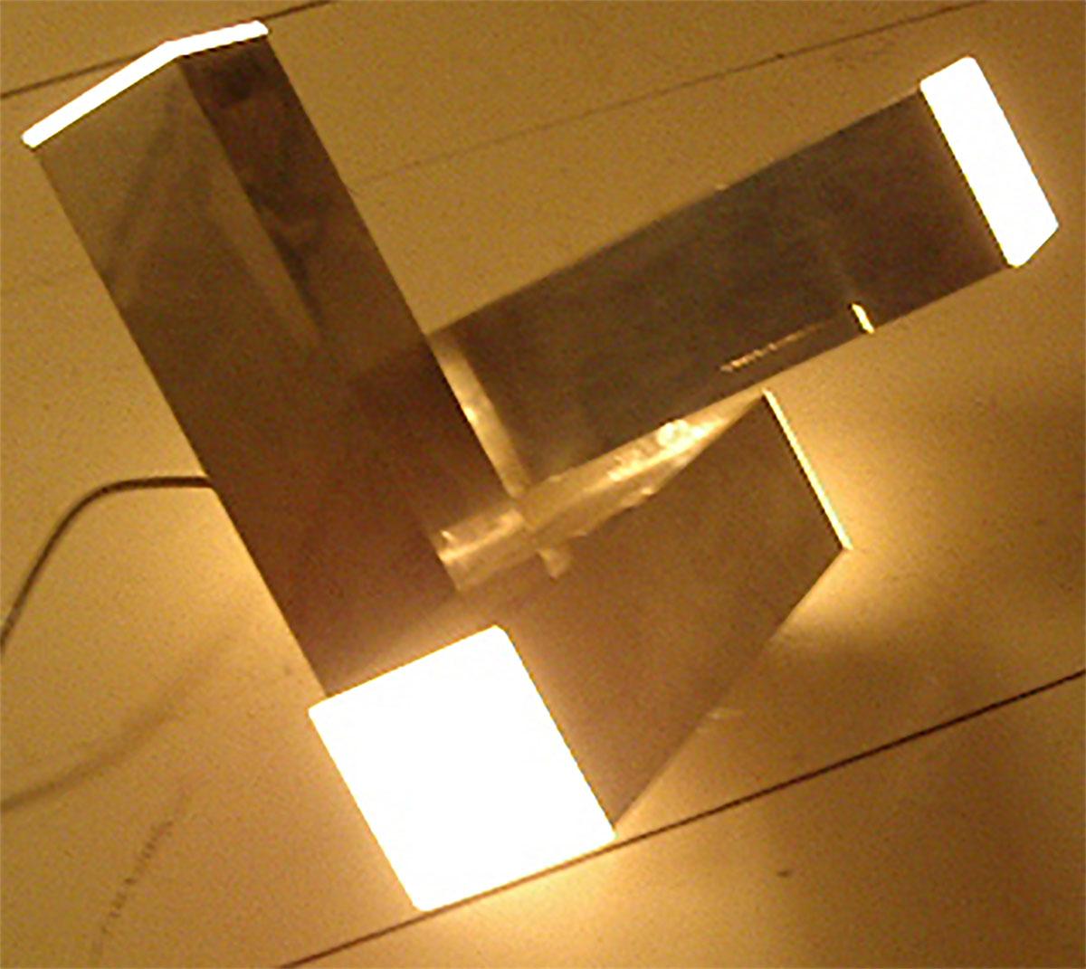 Fabrizio Cocchia e Gianfranco Fini Ascissa table lamp for New Lamp, Italy, 1970 In Good Condition For Sale In Milano, IT