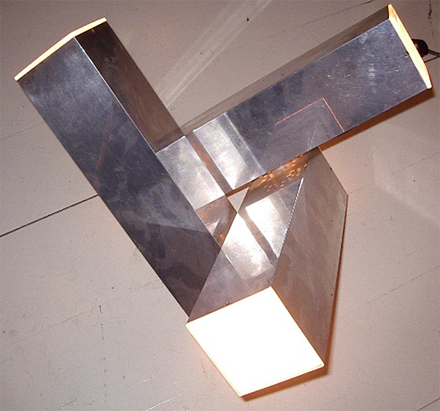 Steel Fabrizio Cocchia e Gianfranco Fini Ascissa table lamp for New Lamp, Italy, 1970 For Sale