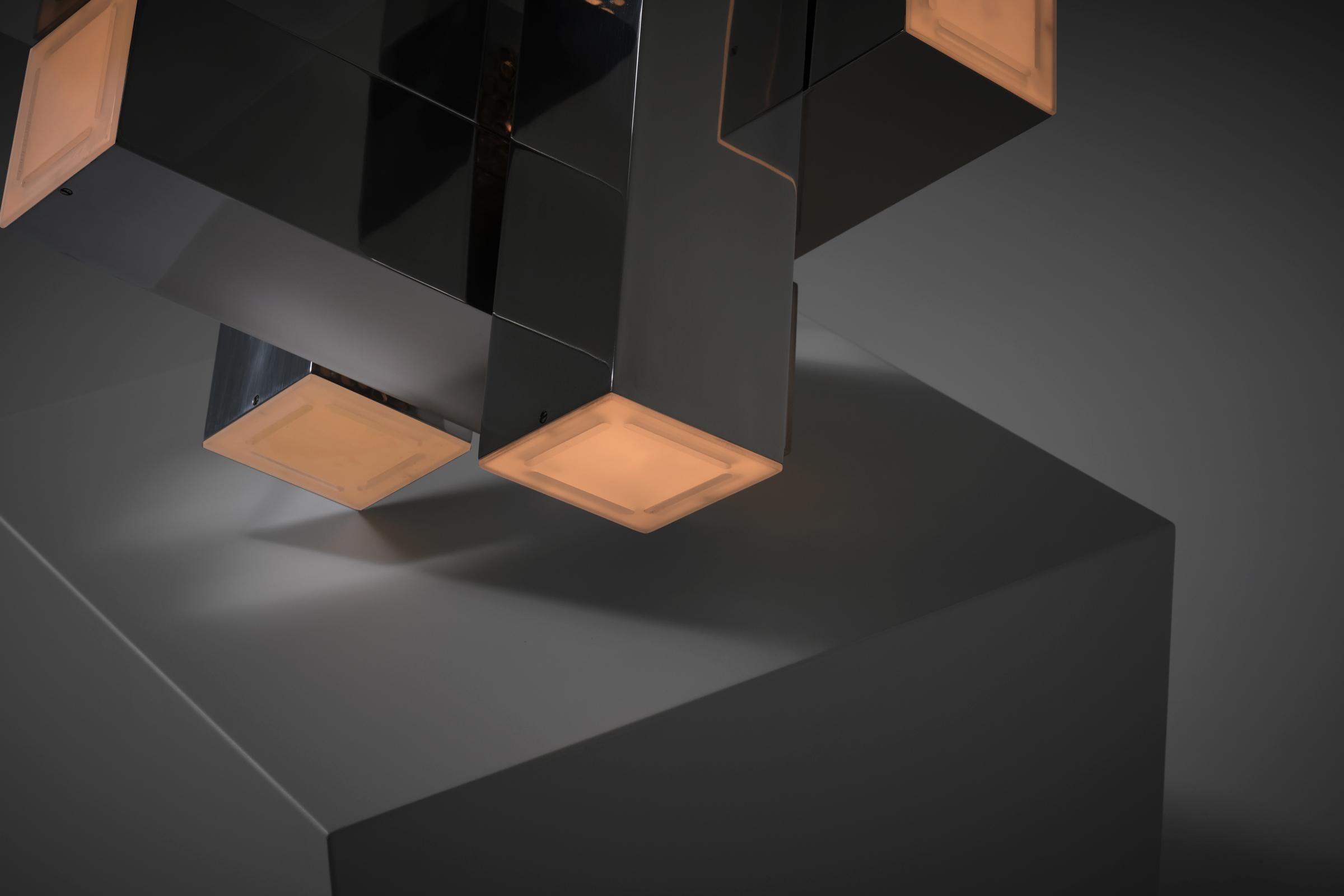 Polished Fabrizio Cocchia & Gianfranco Fini 'Ascissa' table lamps for New Lamp, Italy