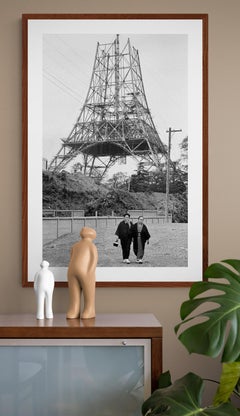 Eiffel Tower, Tokyo ( 1957 ) -  Japan - Large size Black & White Fine Art Print