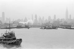 Vintage Harbour's Skyline of New York, 1956 - Contemporary Black & White Photography