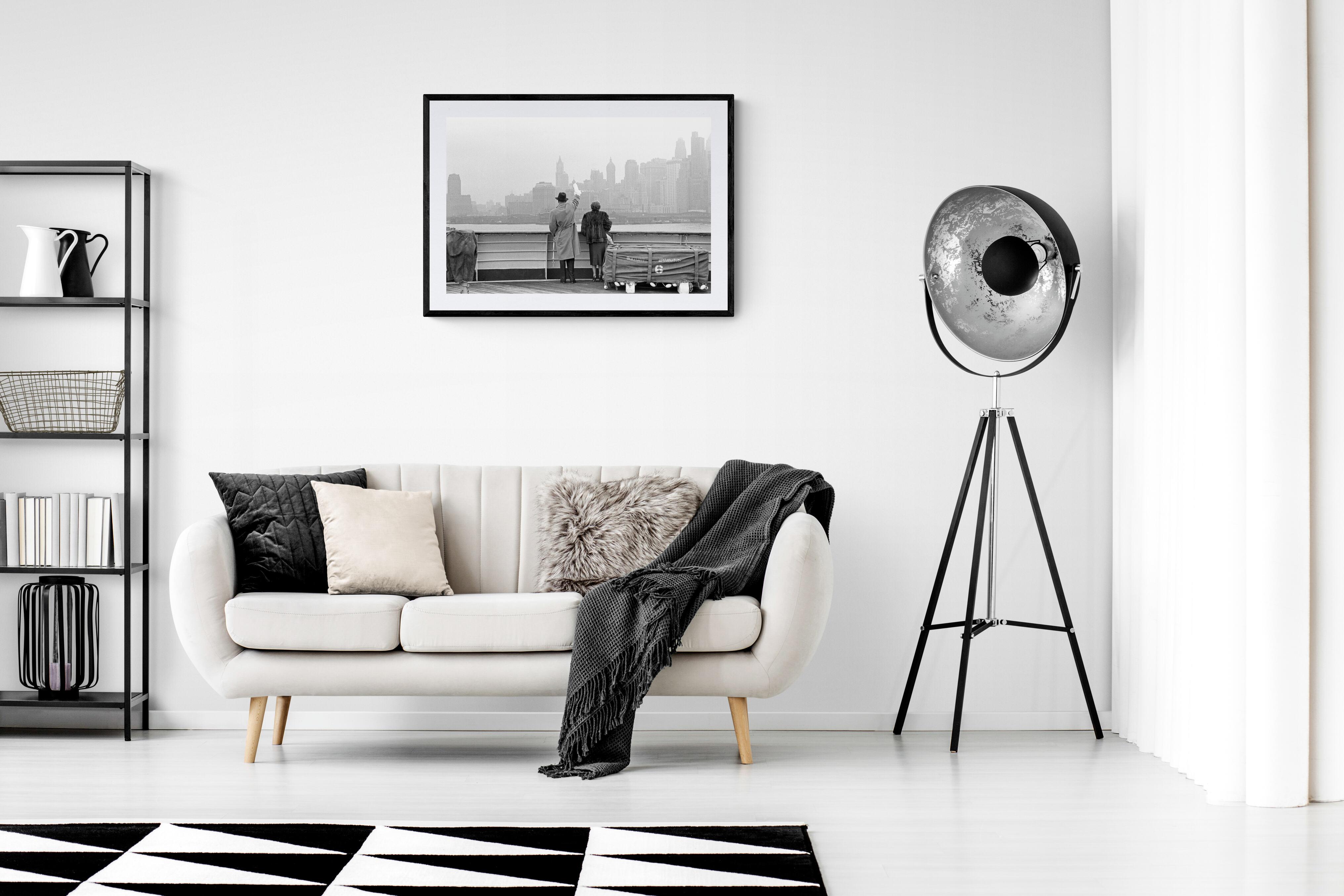 L'Addio, New York City (1956) - Large size Black & White Fine Art Print - Photorealist Photograph by Fabrizio La Torre