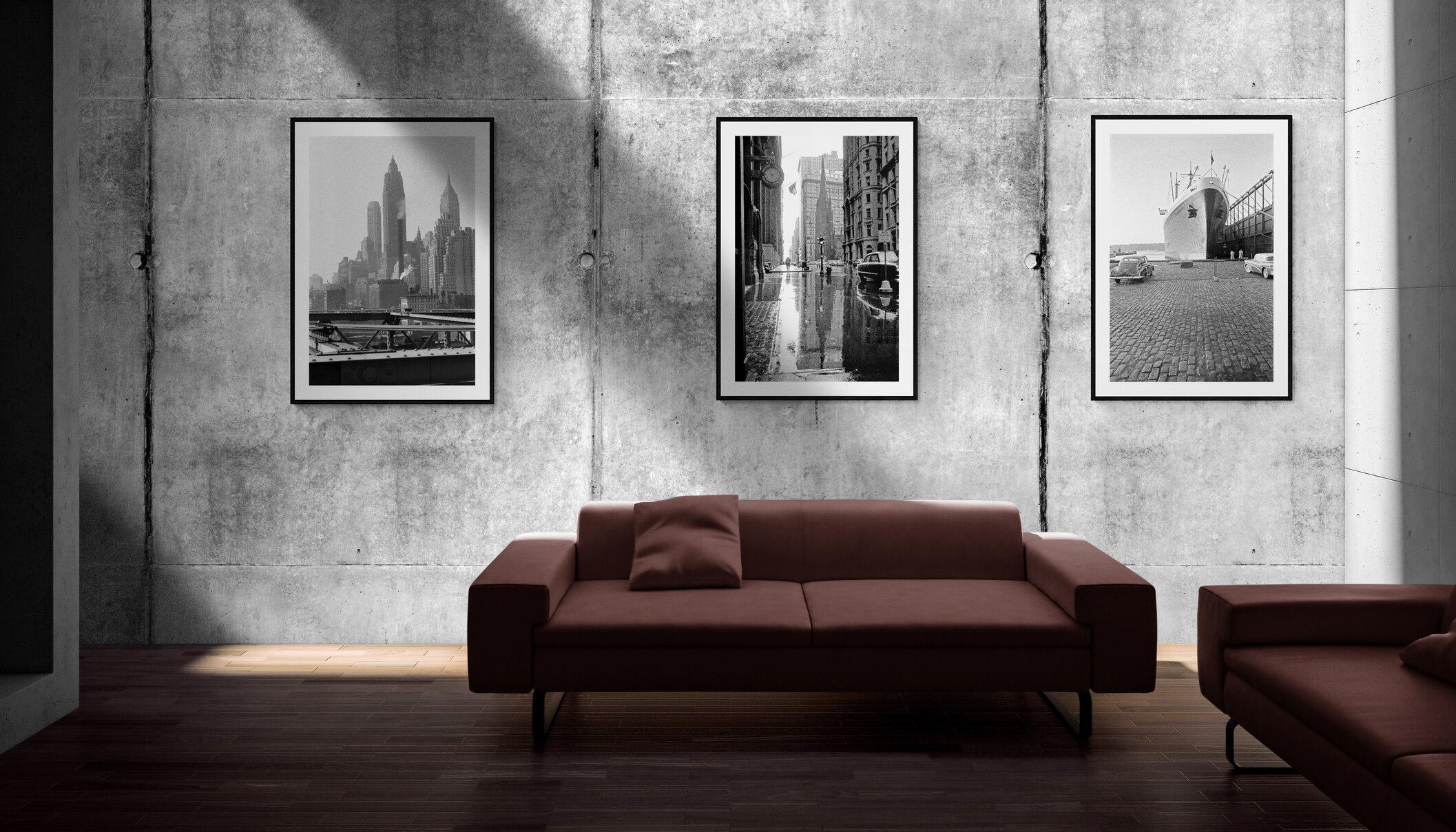 Parcheggio condiviso, New York (1955) - Grande taille - Impression d'art noir et blanc - Photoréalisme Photograph par Fabrizio La Torre