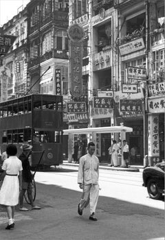 Tradizioni scomparse, Hong Kong 1958 - Gravure d'art en noir et blanc encadrée
