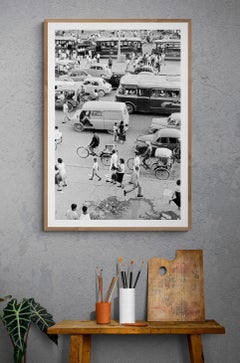 Trafic jam in Bangkok -Thailand 1957 - Large size Black & White Fine Art Print