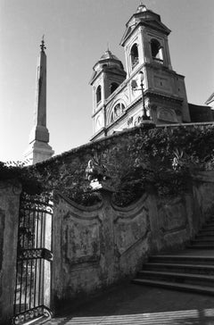 Trinità dei Monti, Rome, 1962 - Photographie contemporaine en noir et blanc
