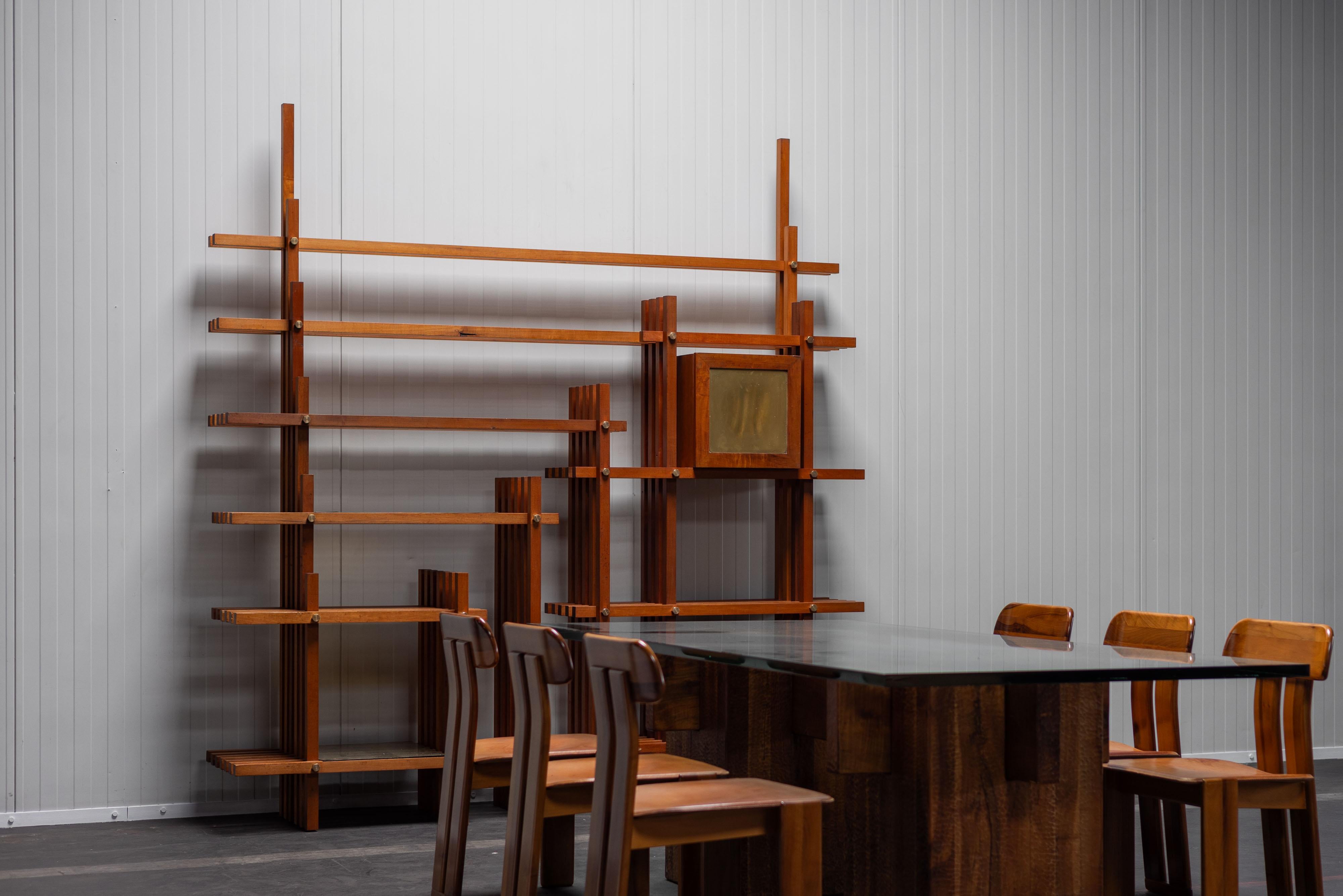 Mid-Century Modern Fabrizio Mangoni Bibliothèque unique Italie 1969 en vente