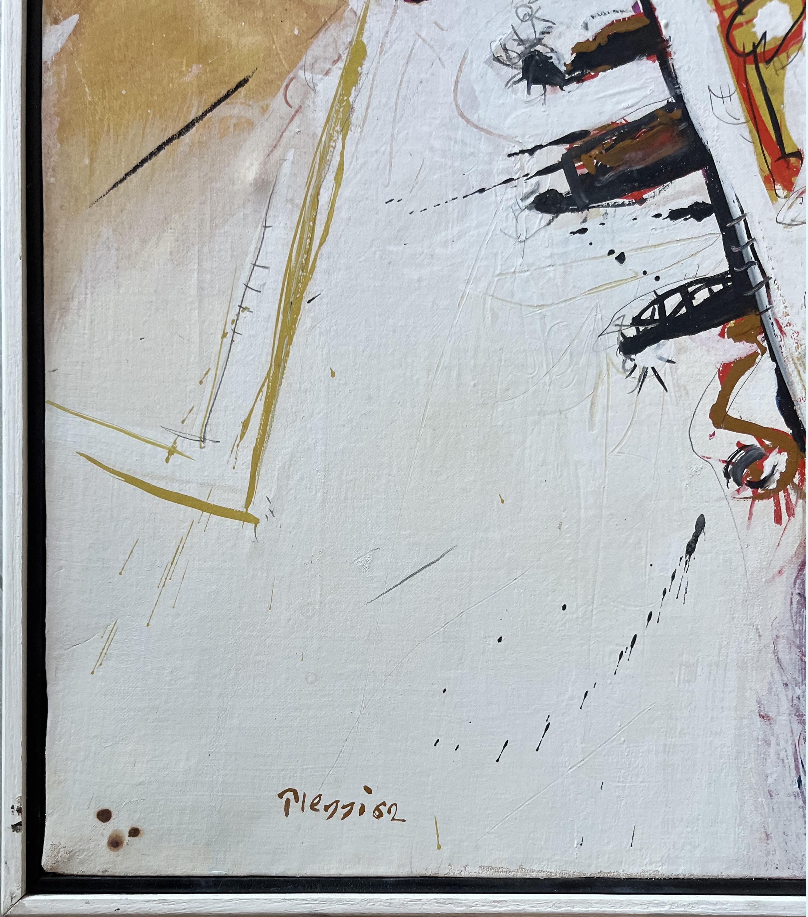 SENZA TITOLO
1962

Tecnica mista su tela 
Mixed media on canvas 

Senza cornice/Without frame: cm 70 x 70
Con cornice/With frame: cm 73 x 73

Firma e data in basso a sinistra “Plessi 62” 
Signed and dated lower left “Plessi 62”