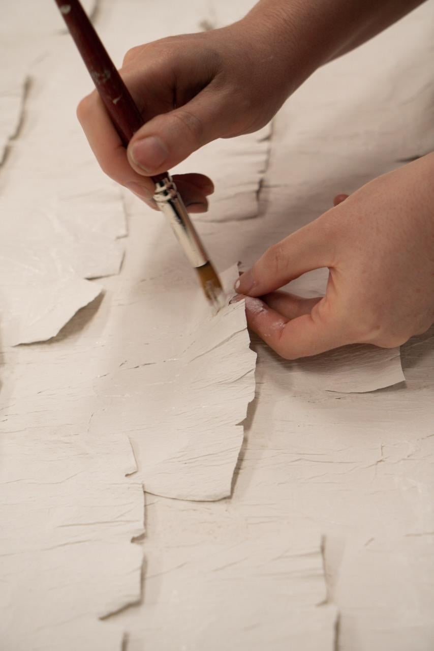 Marco Fabscarte Decoración de pared pintada a mano, Ginko en Nuevo estado para la venta en Milan, IT