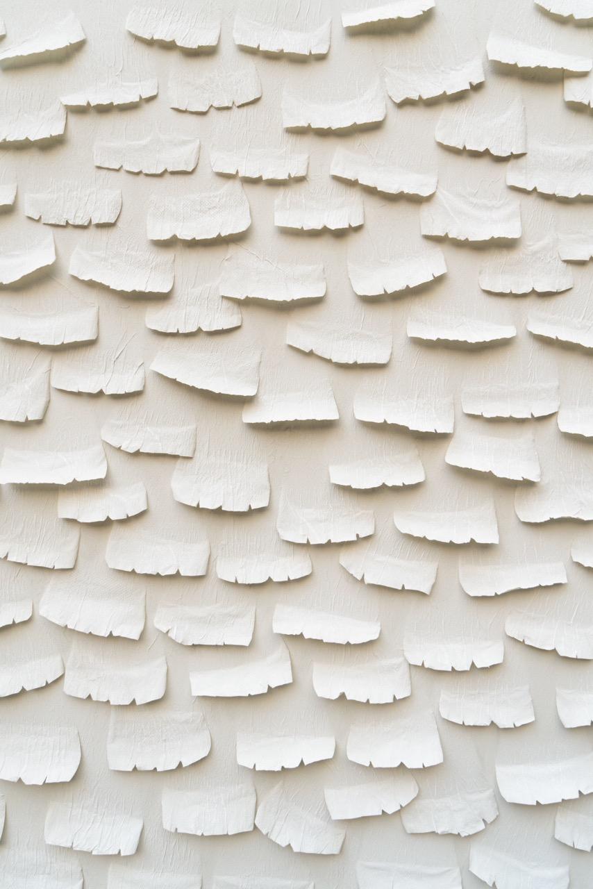 Fabscarte Carta da parati fatta e dipinta a mano, Ginko Bianco