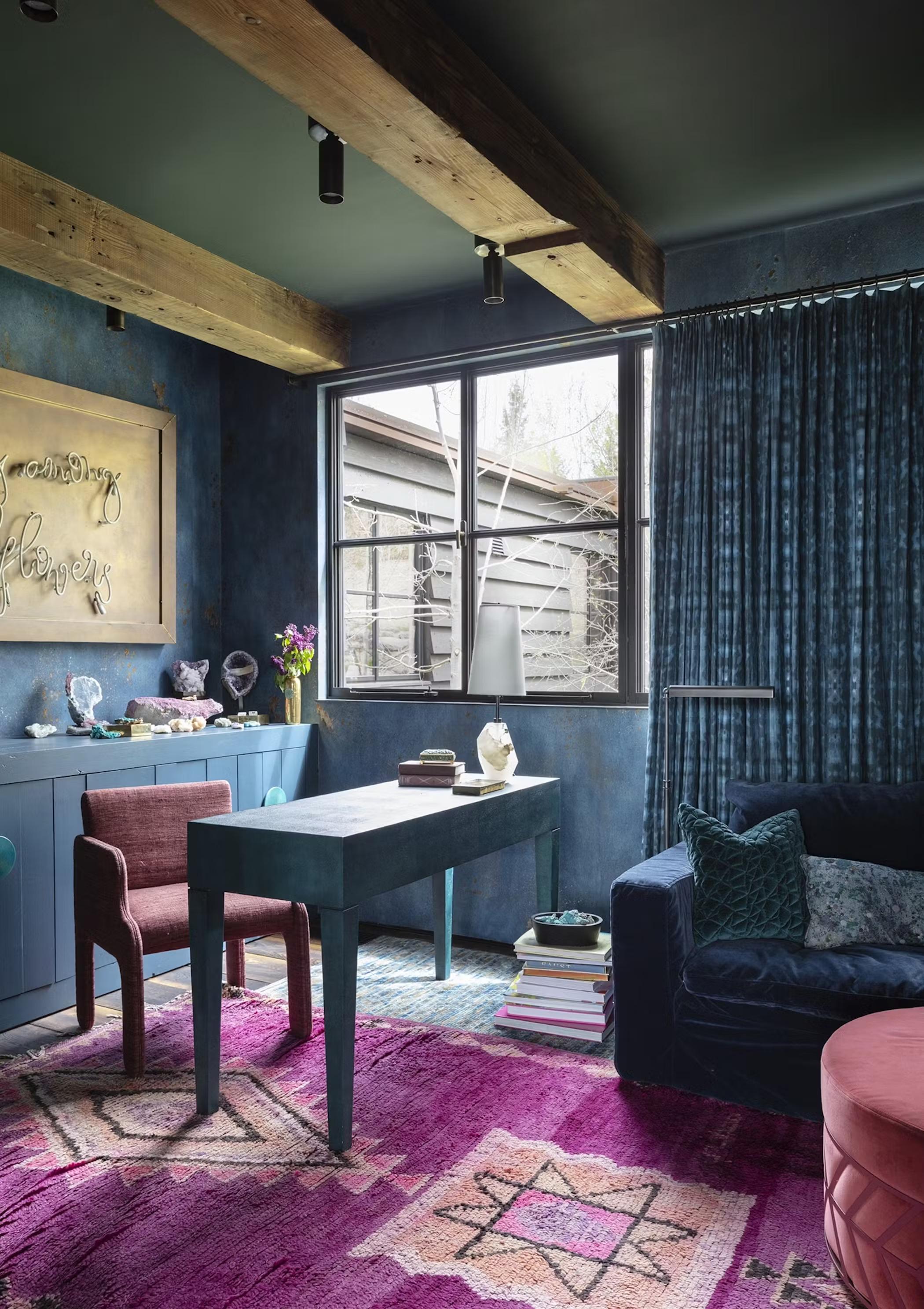 Paper Fabscarte Handmade Hand Painted Wallpaper, Martyn Thompson,  Midnight Moon Dust For Sale