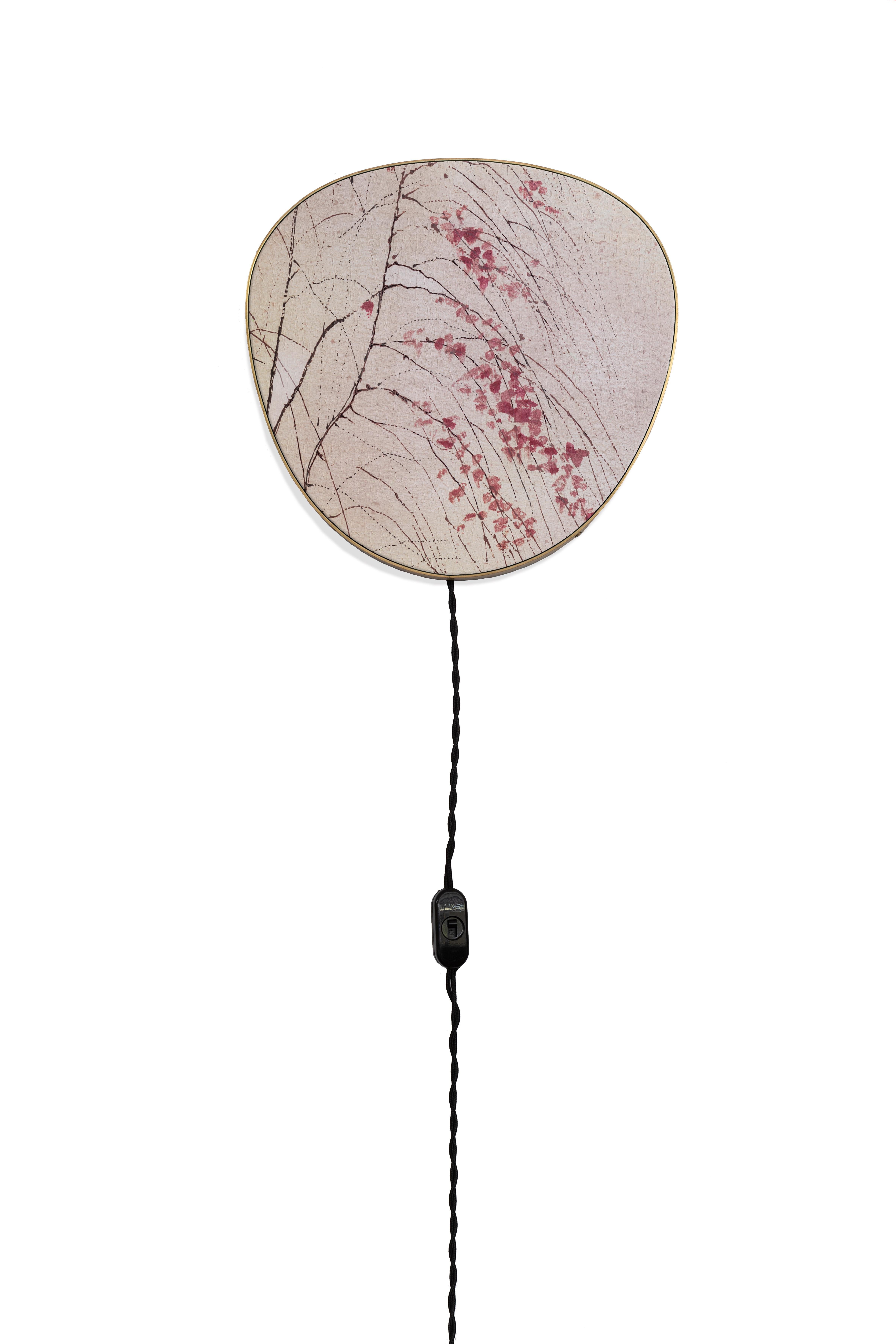 Lampe murale Fabscarte, faite à la main, peinte à la main, Albero Rosa Neuf - En vente à Milan, IT