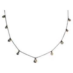 Superbe collier à pendentif « Étoile de David » (Magen David) en or blanc 14 carats serti de diamants