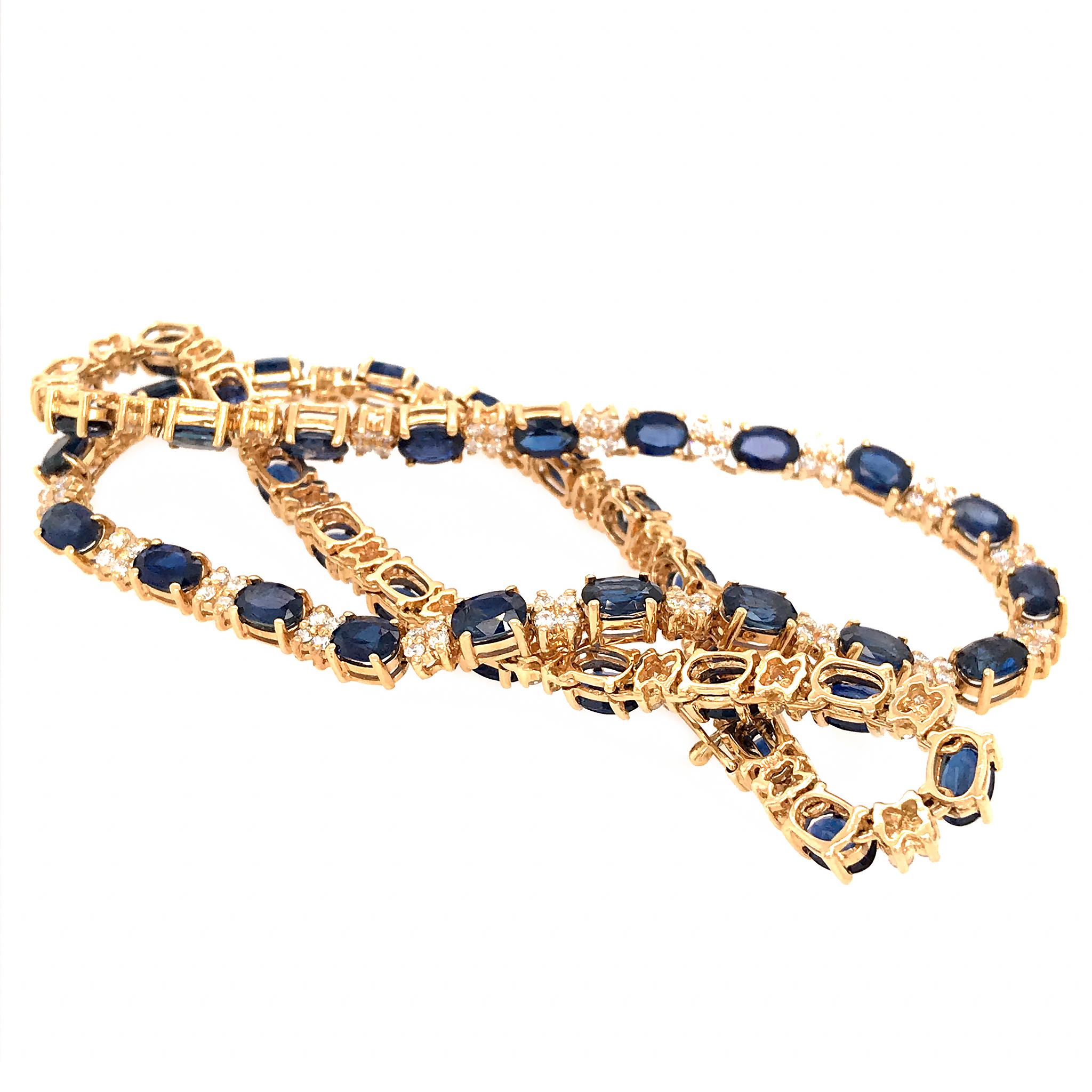 14K Yellow Gold
Sapphire: 24.55 ct twd
Length: 16 inches