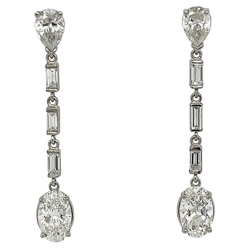 Fabulous 18 Karat Diamond Crop Earrings For Sale