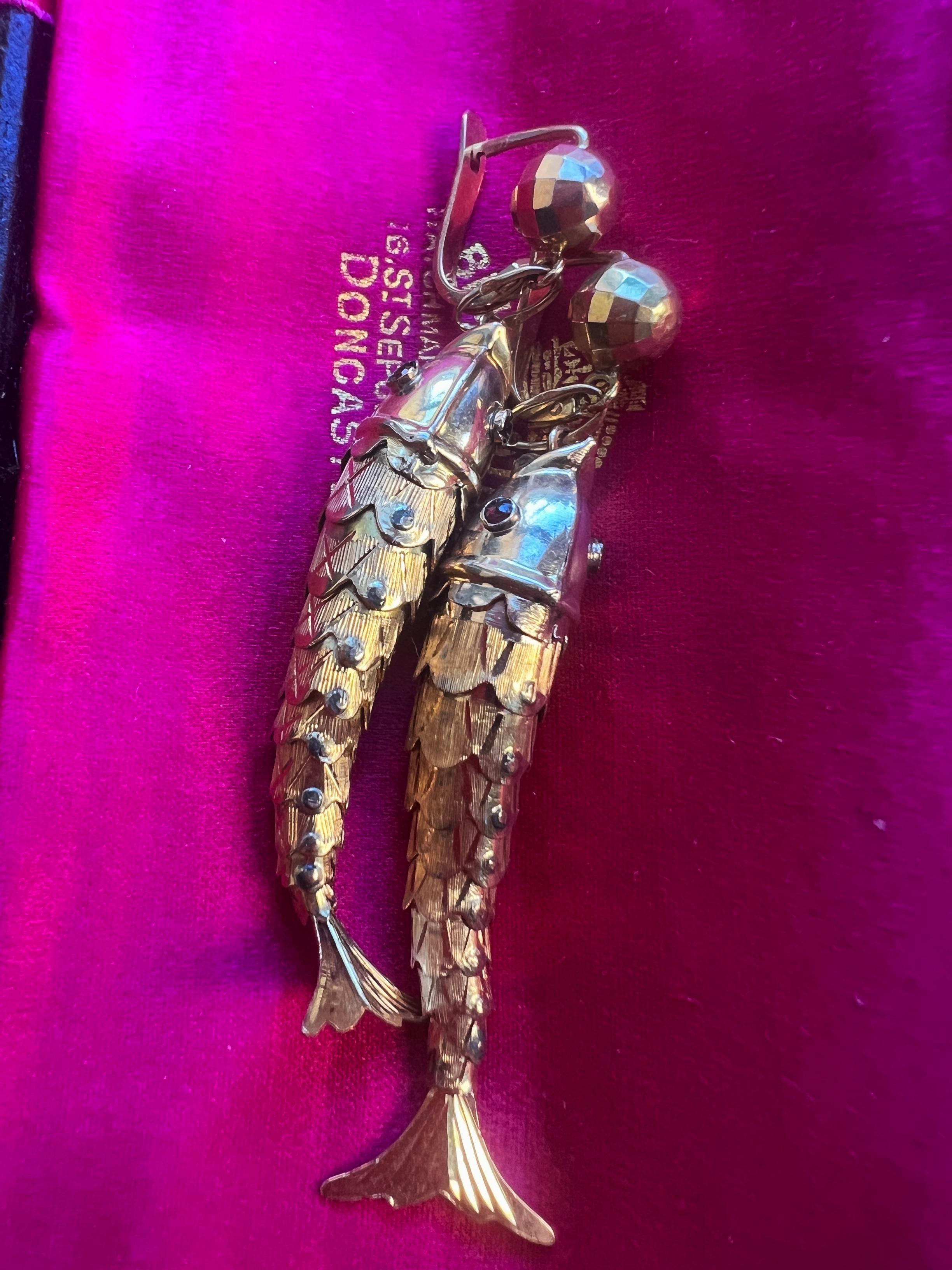 fisch ohrringe gold