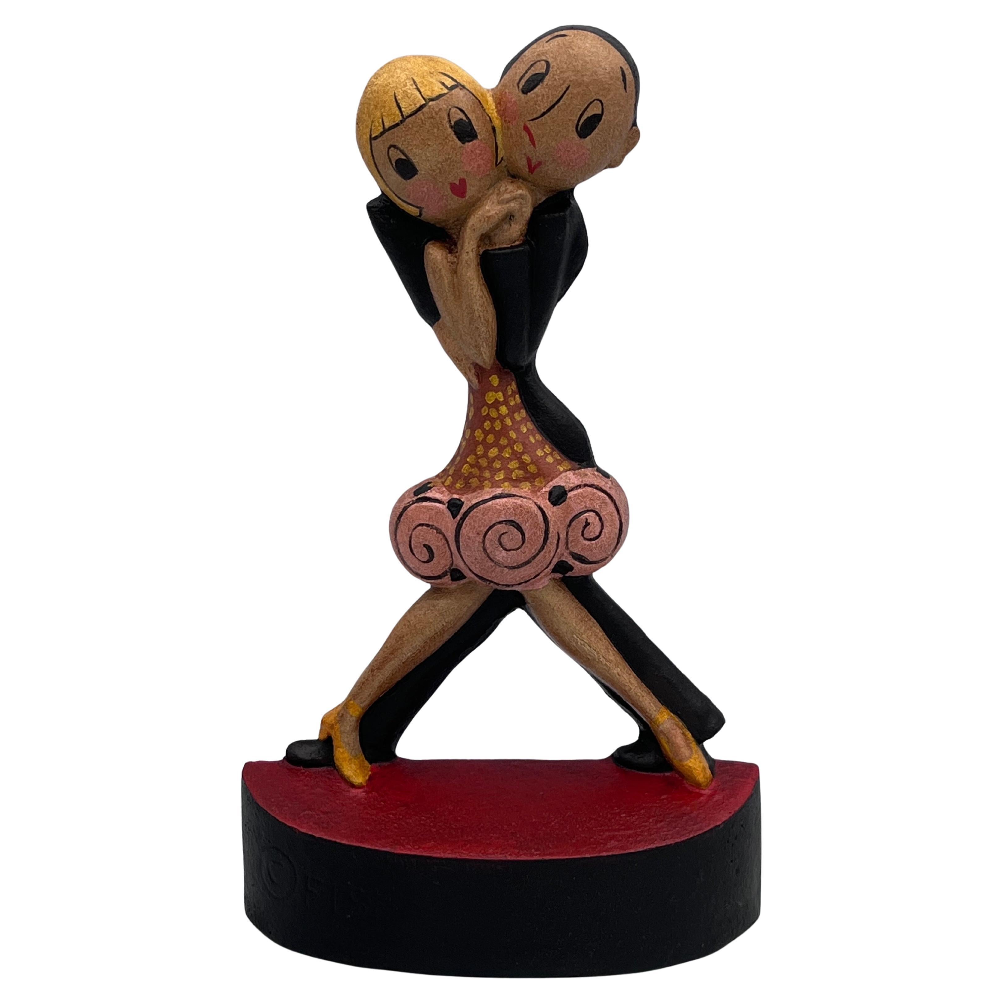 Fabulous 1920
s Art Deco Anne Fish "Charleston Dancers" Doorstop #270 by Hubley in vendita