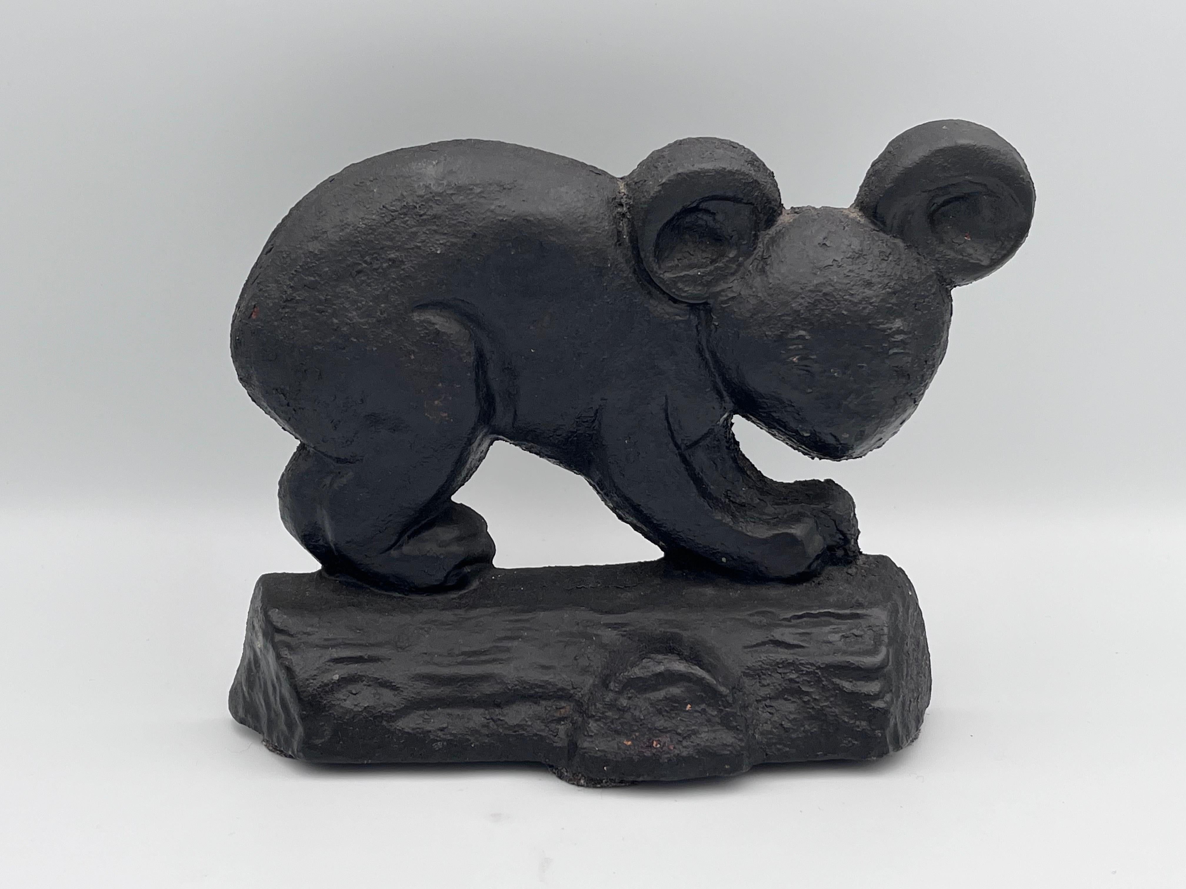 Americano Favoloso fermaporta in ghisa 1930 Art Deco firmato Taylor Cook Whimsical Koala #5 in vendita