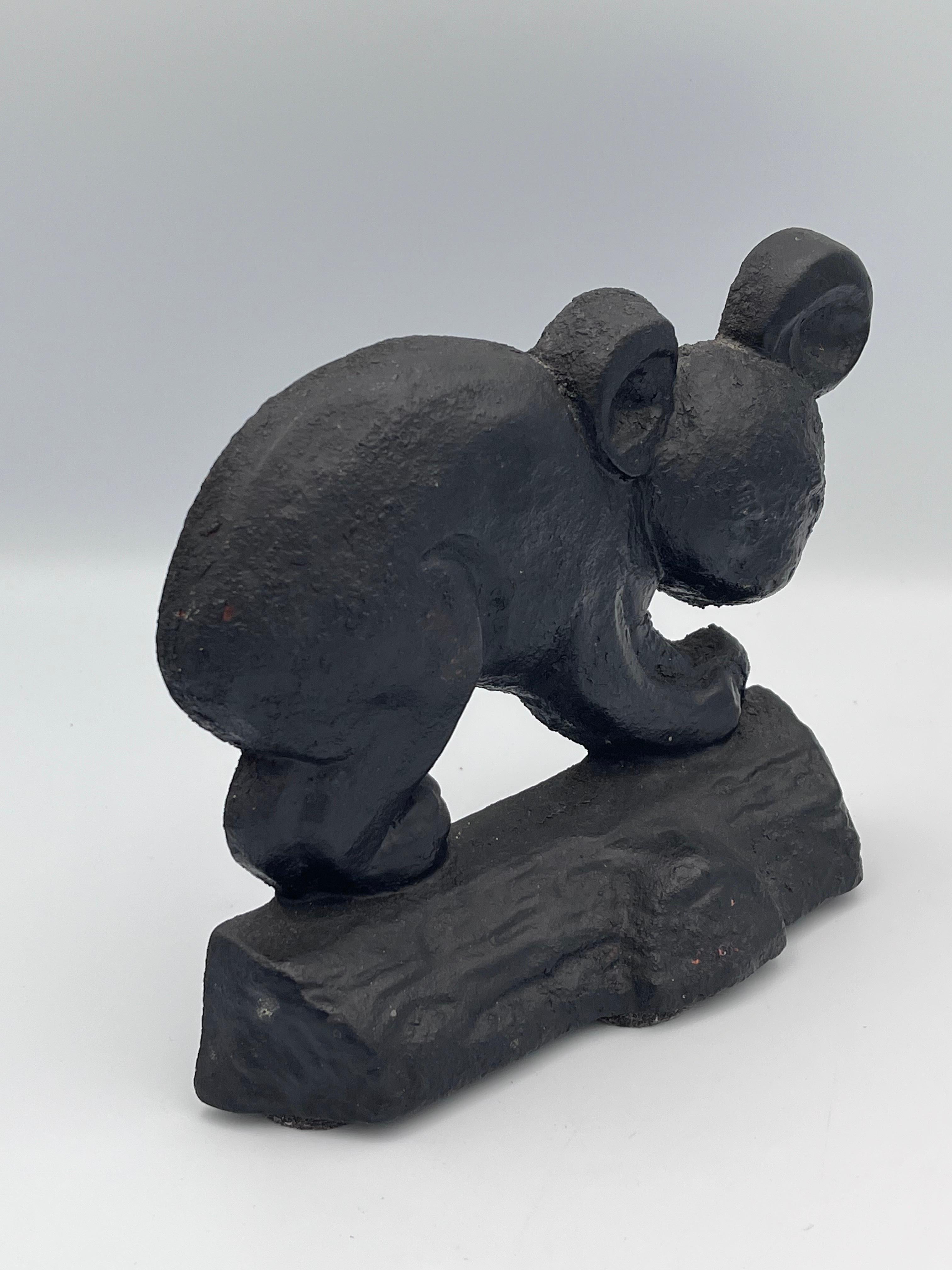 Favoloso fermaporta in ghisa 1930 Art Deco firmato Taylor Cook Whimsical Koala #5 in vendita 2