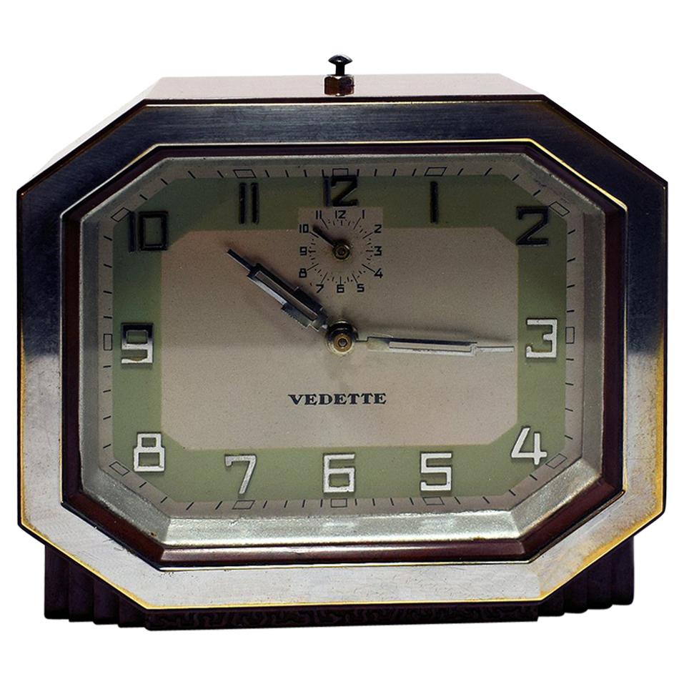 Fabulous 1930s Art Deco Bakelite Clock by Vedette