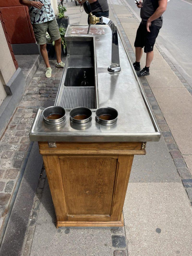 Fabulous 1930s Oak Bar Counter-Hotel Fixture Lyon For Sale 4