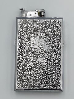 Fabulous 1930's Red and Black Enamel Combination Lighter and Cigarette Case