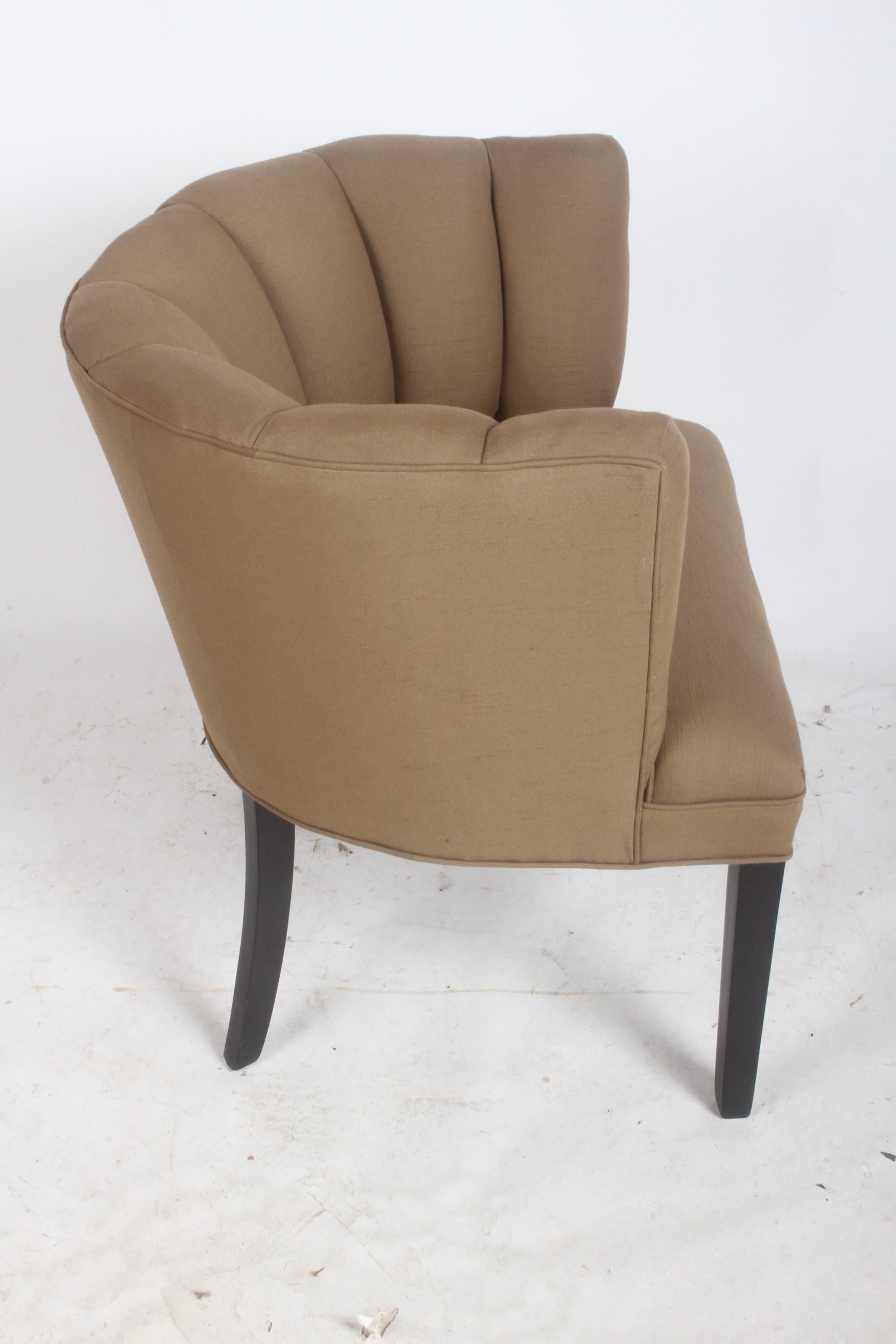 Fabulous 1940s Billy Haines Style Channel Back Occasional Tub Chair - Restored  For Sale 3