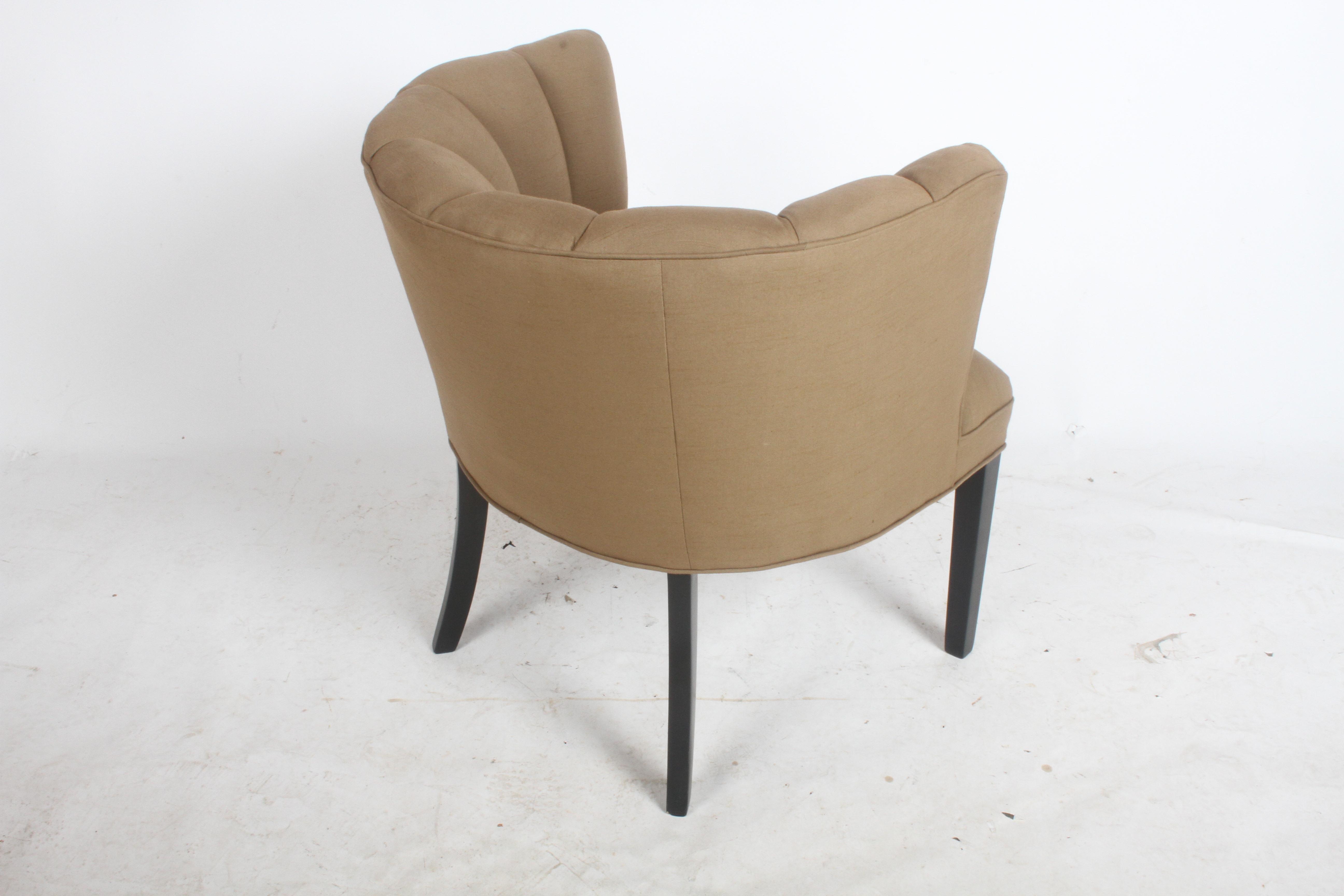 Fabulous 1940s Billy Haines Style Channel Back Occasional Tub Chair - Restored  For Sale 4