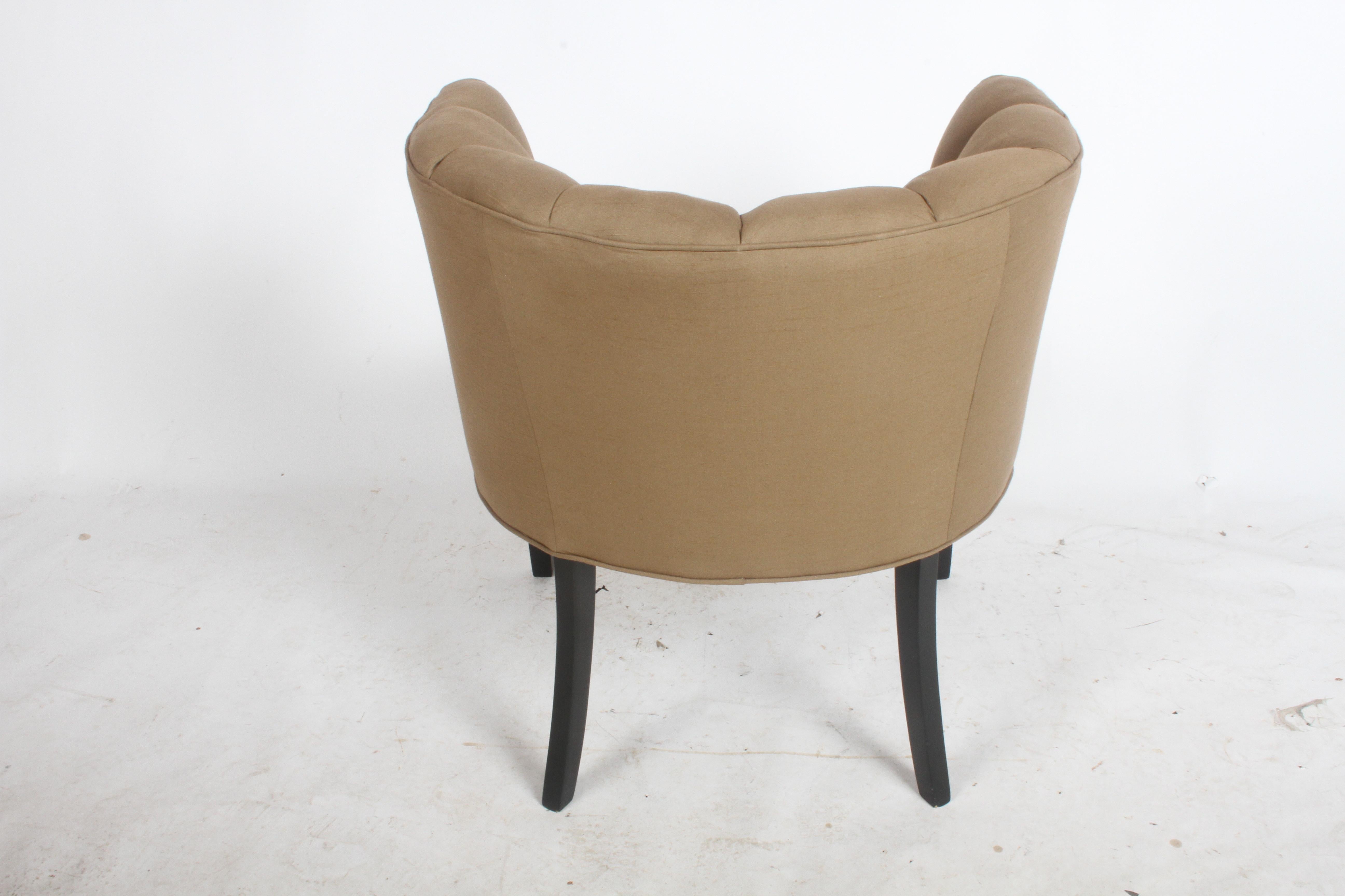 Fabulous 1940s Billy Haines Style Channel Back Occasional Tub Chair - Restored  For Sale 5