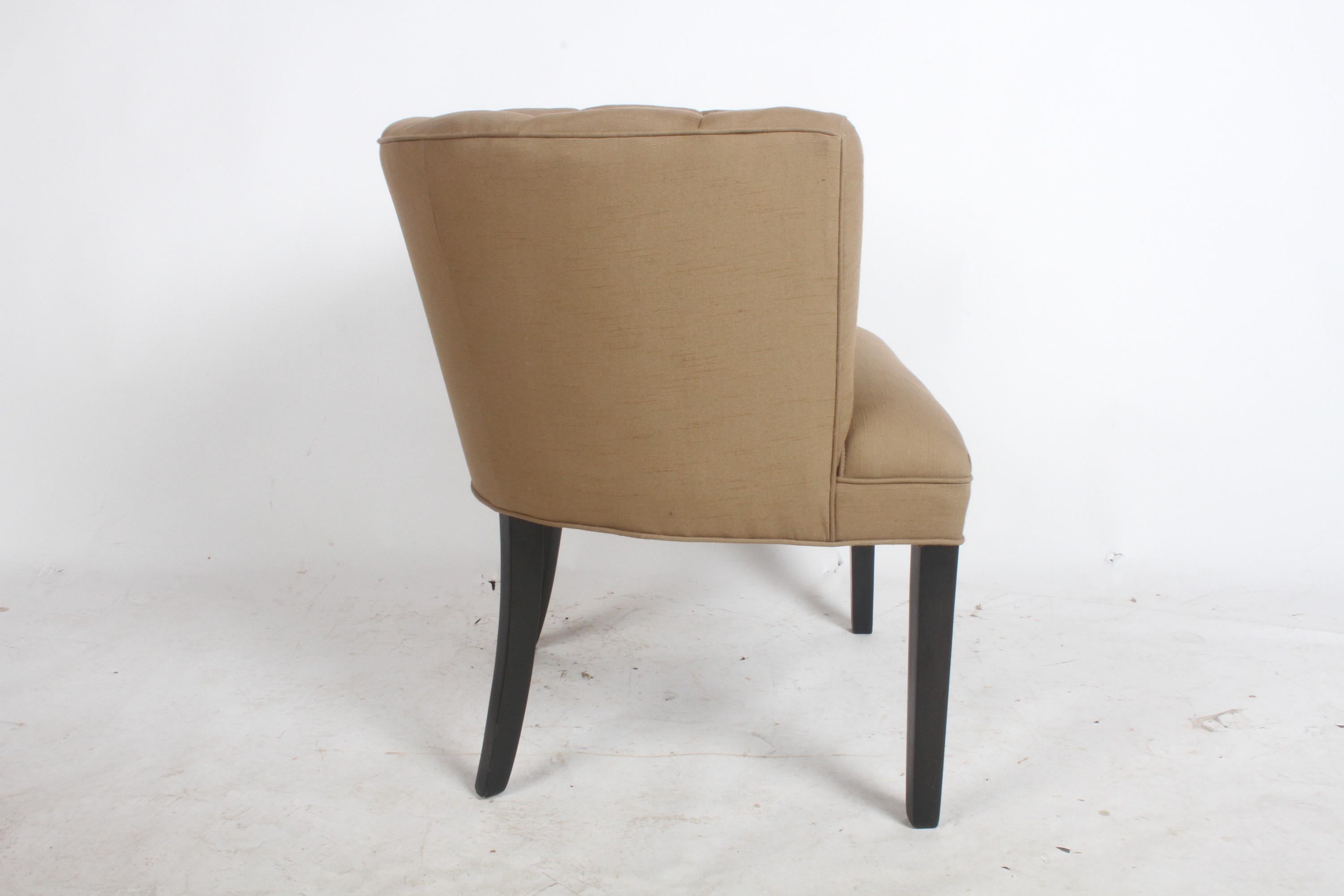 Fabulous 1940s Billy Haines Style Channel Back Occasional Tub Chair - Restored  For Sale 2
