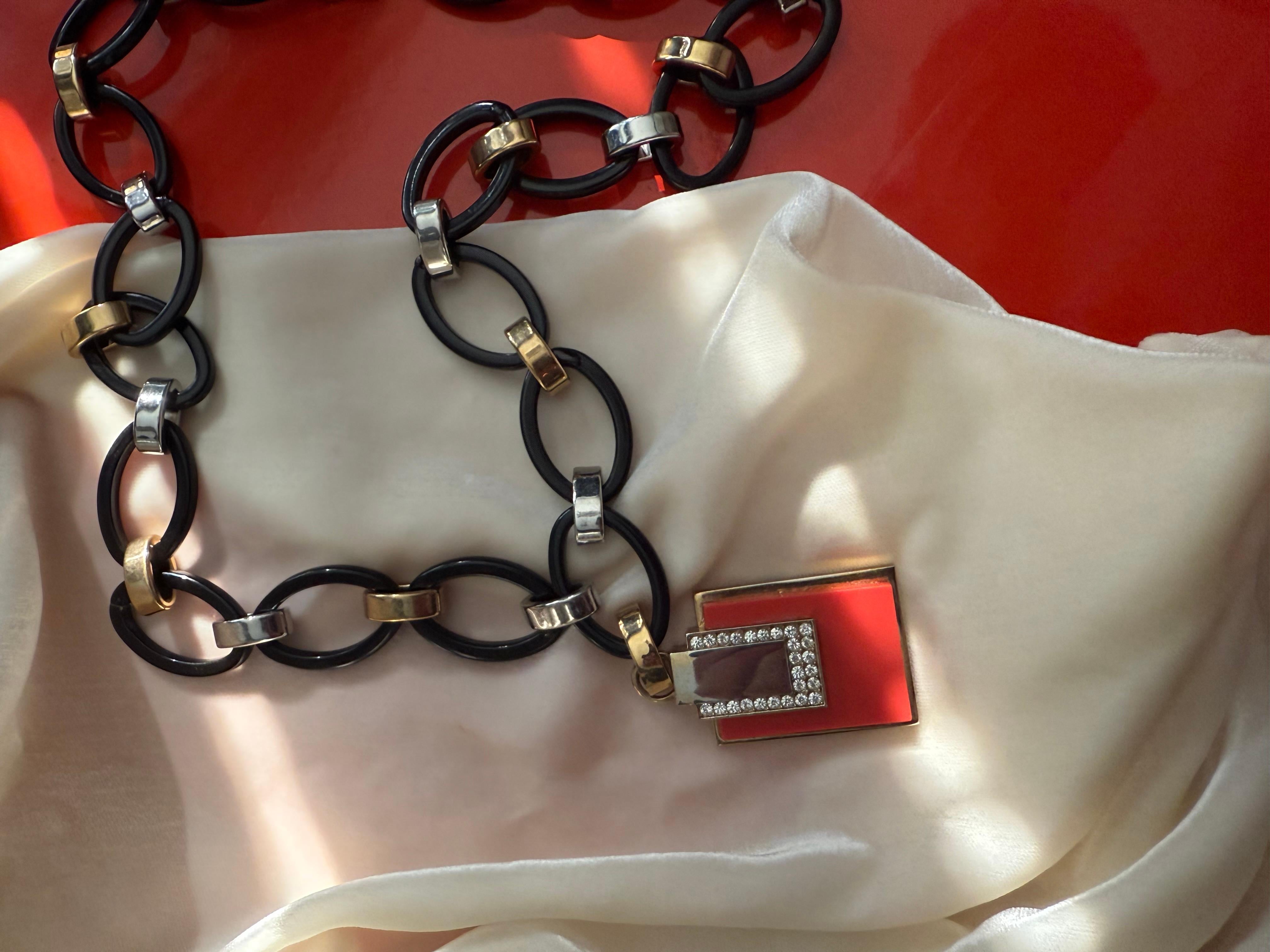Fabulous 1960's Mode sautoir Halskette im Angebot 2
