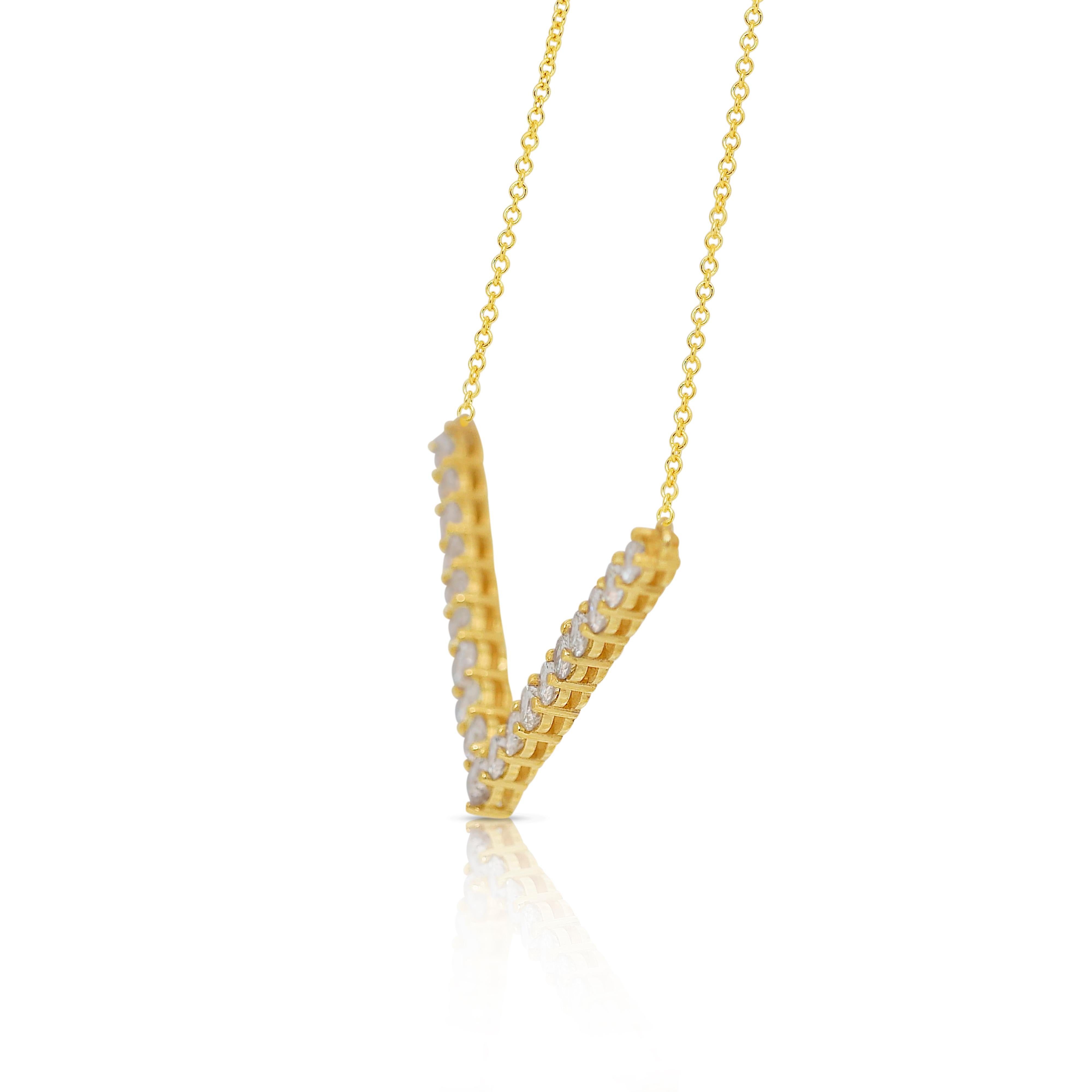 Fabulous 2.96ct Diamonds Necklace in 18k Yellow Gold - IGI Certified 1