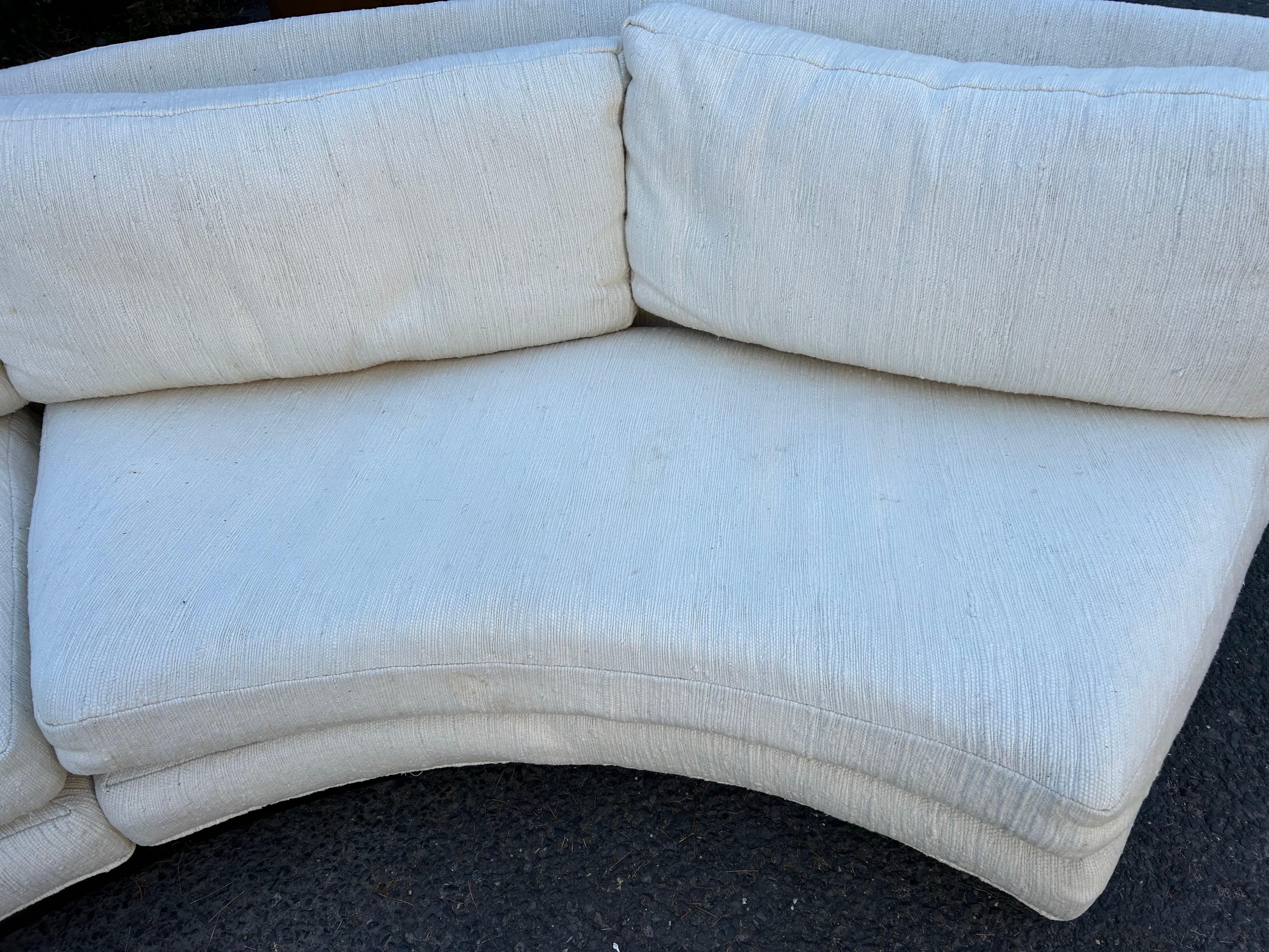 Fabuleux 4-Pieces Erwin Lambeth Circular Curved Sofa Sectional Mid-Century Modern en vente 3