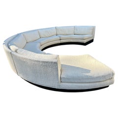 Fabulous 4-Piece Erwin Lambeth Circular Curved Sofa Sectional Mid-Century Modern