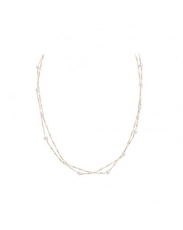 Women's Fabulous and Modern Precious Pearl White Diamond Yellow Gold Necklace For Sale