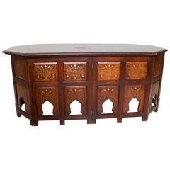 1950s Folding Octagon Concertina Coffee Table Rosewood