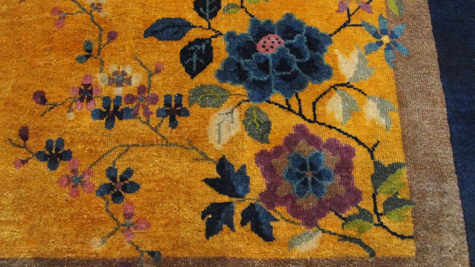 Wool  Antique Art Deco Carpet