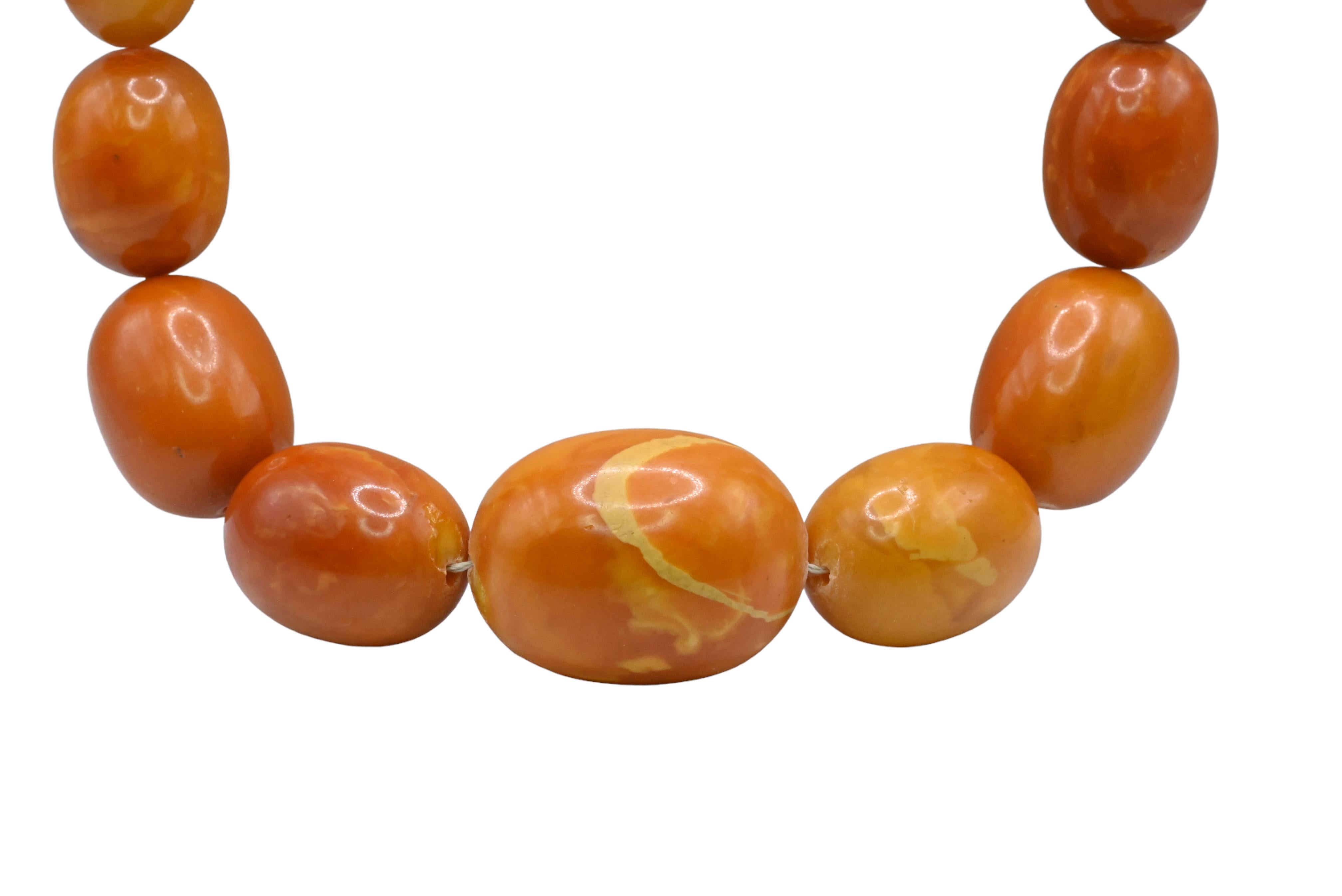 Bead Fabulous Antique Butterscotch Amber Necklace 116 Grams